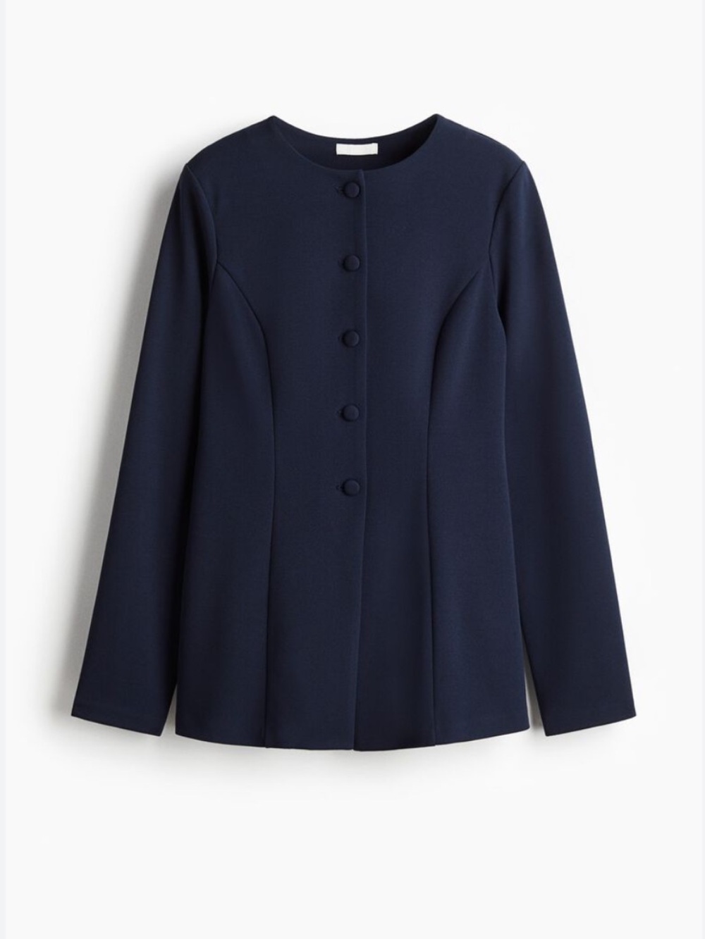 NWT H&M Navy Interlock Blazer